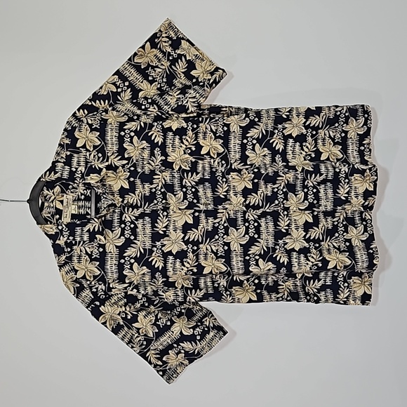 Tori Richard Men's Gnarly Cotton Lawn Camp Shirt - Navy